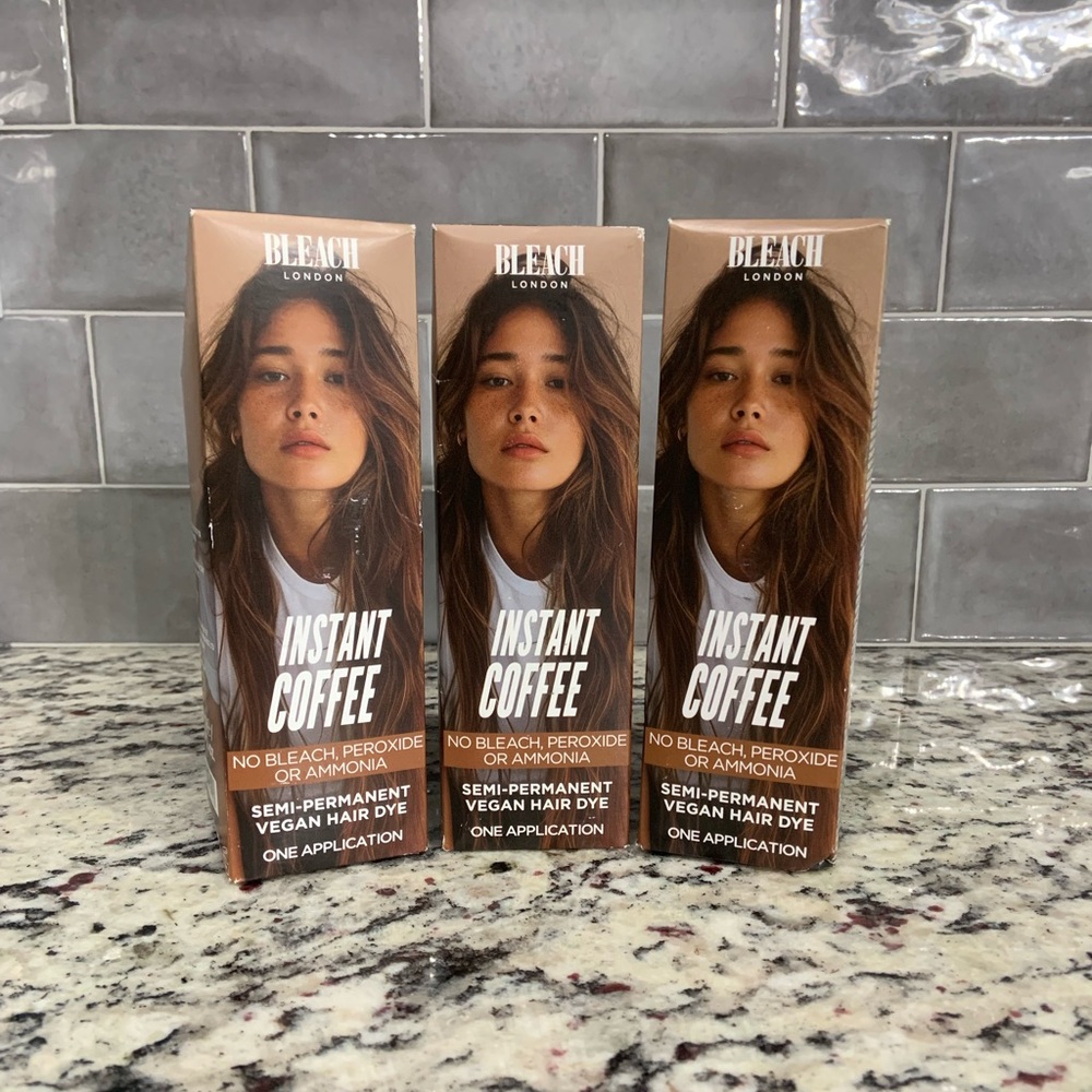 Bleach London Set of 3 Instant Coffee Hair Dye- BNIB